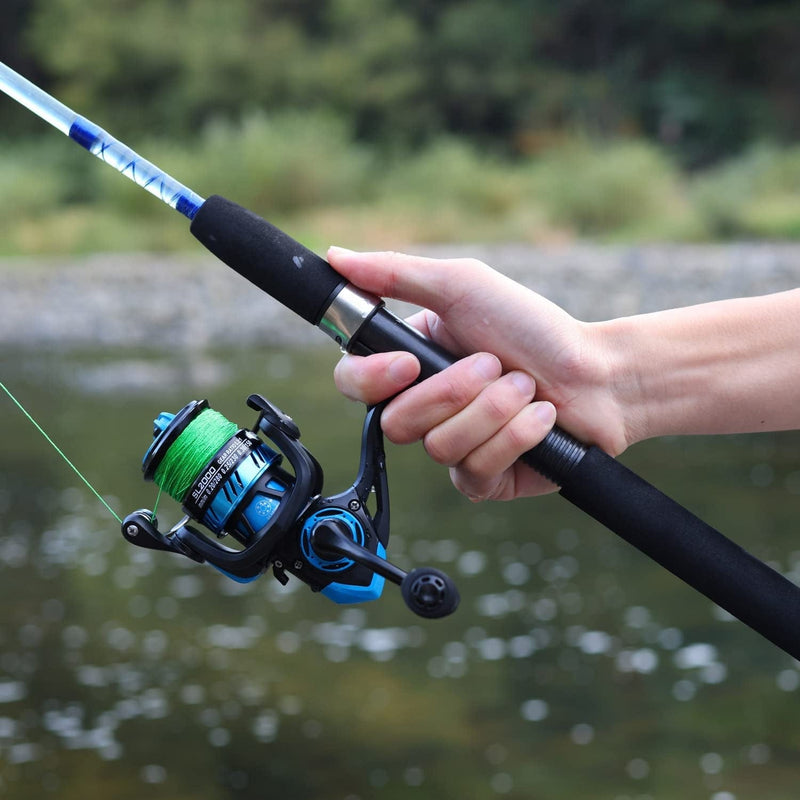 Sougayilang Fishing Rod and Reel Combo, 2-Piece Fishing Rod Combo, Durable Fiberglass Fishing Pole with Spinning Reel Combo Sporting Goods > Outdoor Recreation > Fishing > Fishing Rods Sougayilang   