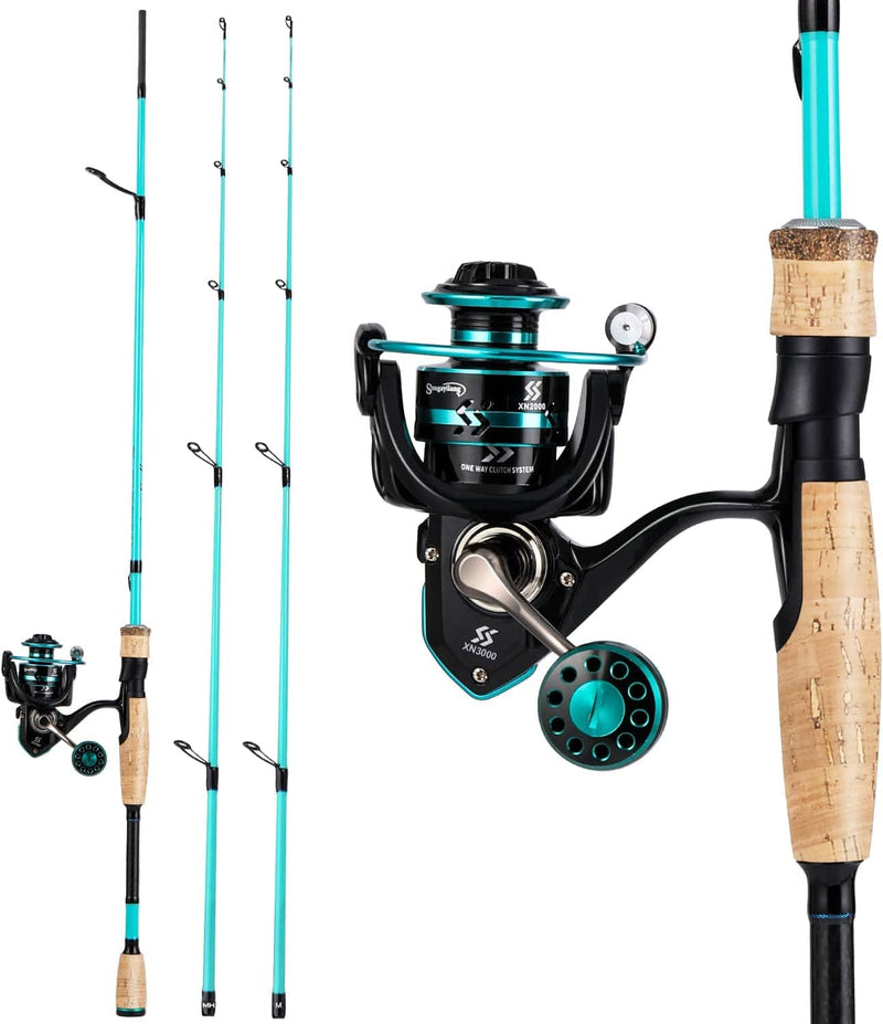 Sougayilang Fishing Rod and Reel Combo, Stainless Steel Guides Fishing Pole with Spinning Reel Combo for Saltwater and Freshwater Sporting Goods > Outdoor Recreation > Fishing > Fishing Rods Sougayilang   