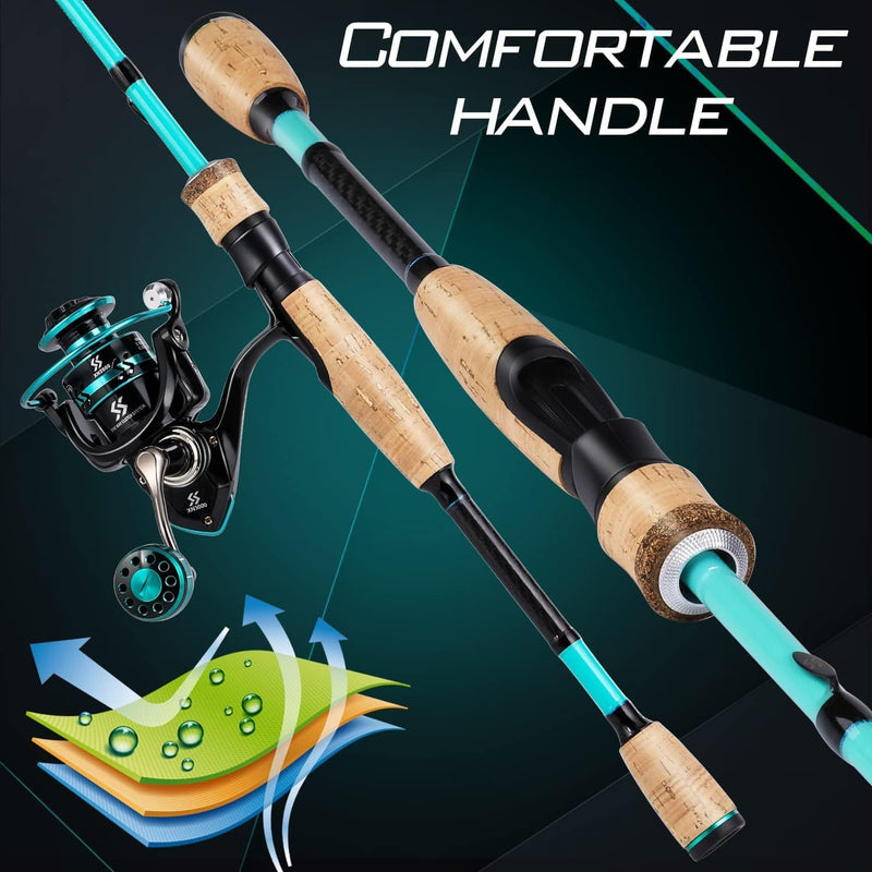 Sougayilang Fishing Rod and Reel Combo, Stainless Steel Guides Fishing Pole with Spinning Reel Combo for Saltwater and Freshwater Sporting Goods > Outdoor Recreation > Fishing > Fishing Rods Sougayilang   