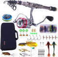 Sougayilang Fishing Rod and Reel Combos - Carbon Fiber Telescopic Fishing Pole - Spinning Reel 12 +1 BB with Carrying Case for Saltwater and Freshwater Fishing Gear Kit Sporting Goods > Outdoor Recreation > Fishing > Fishing Rods Sougayilang silver 2.1m/6.89ft-sd3000 