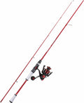 Sougayilang Fishing Rod Reel Combo, 2 Piece Spinning Rod, Size 10/20 Reel,Stainless Steel Guides Sporting Goods > Outdoor Recreation > Fishing > Fishing Rods Sougayilang Red 6'6" Rod with 2000 Reel 