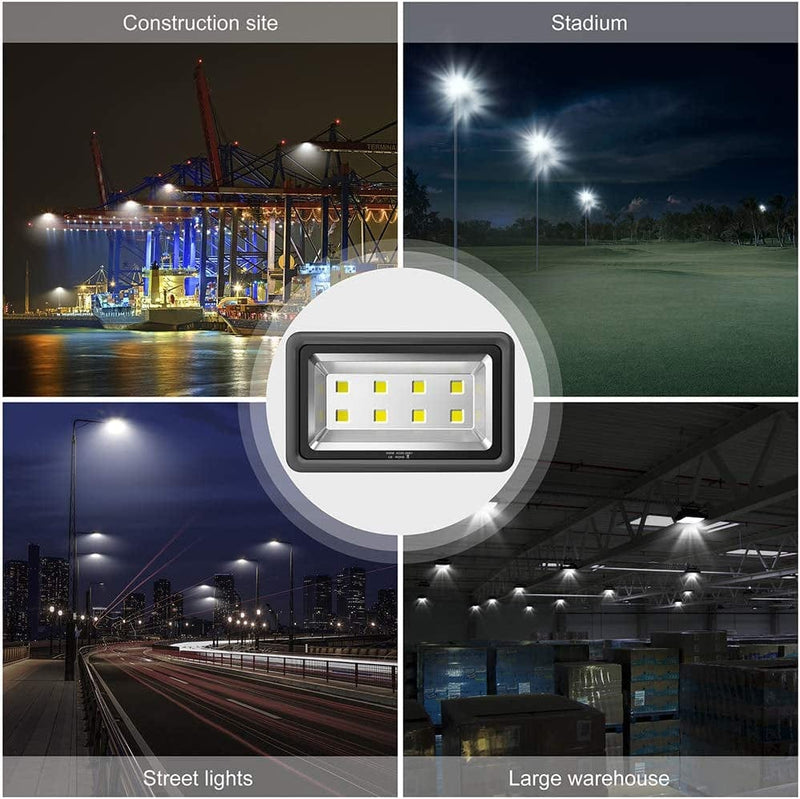 SOUTHLEVY 400W LED Flood Lights, Super Bright 40000Lm Outdoor Flood Lightssuper IP66 Waterproof Exterior Security Lights,6000K Daylight White Lighting for Playground Yard Stadium Lawn Ball Park Home & Garden > Lighting > Flood & Spot Lights SOUTHLEVY   