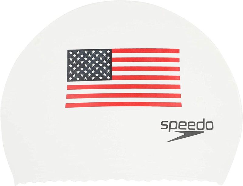 Speedo American Latex Flag Cap (Available in Black or White)