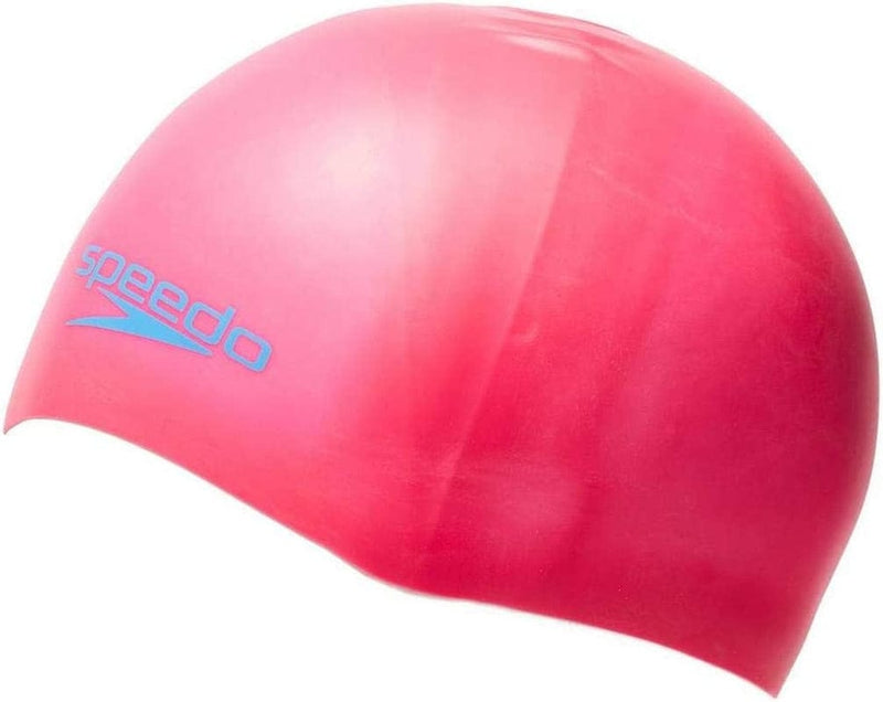 Speedo-Swim Hats-Plain Moulded Silicone Junior Cap-Pink- Sporting Goods > Outdoor Recreation > Boating & Water Sports > Swimming > Swim Caps Speedo   