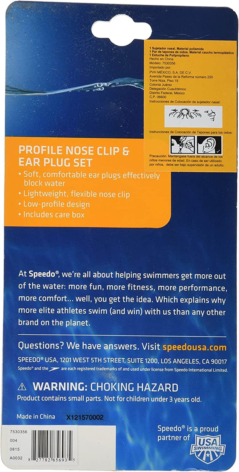 Speedo Unisex Swim Training Profile Nose Clip & Ear Plugs Blue, One Size Sporting Goods > Outdoor Recreation > Boating & Water Sports > Swimming Speedo   