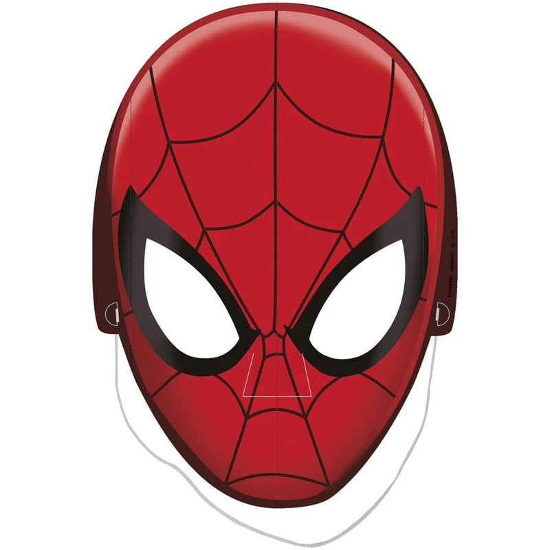 Spiderman Paper Party Masks, 8Ct Apparel & Accessories > Costumes & Accessories > Masks Unique Industries   