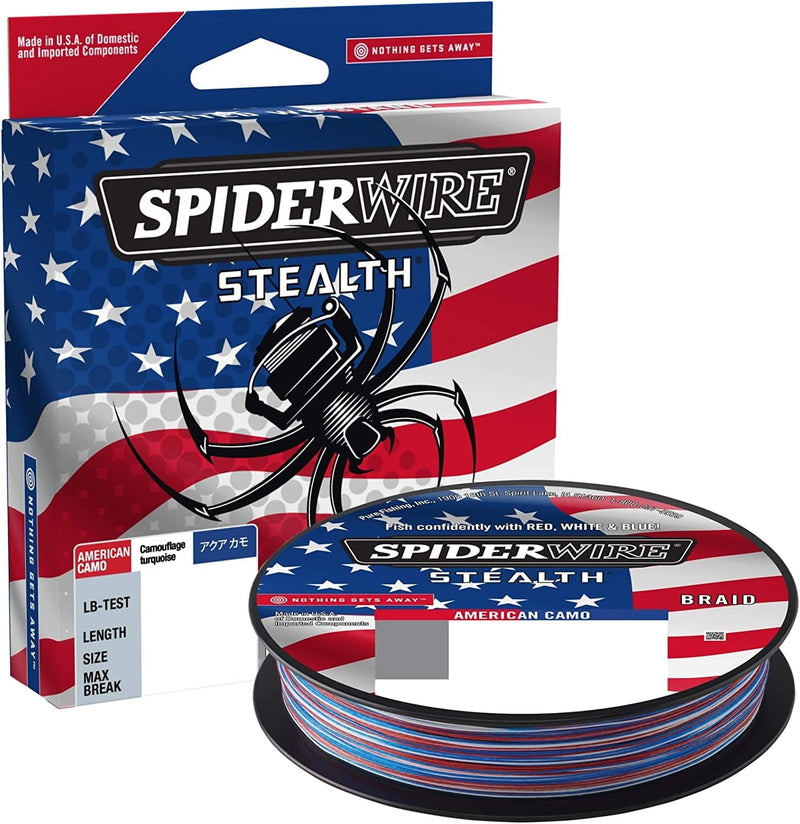 Spiderwire Stealth Braid Fishing Line Sporting Goods > Outdoor Recreation > Fishing > Fishing Lines & Leaders Pure Fishing American Camo 20 Pounds 164 Yards