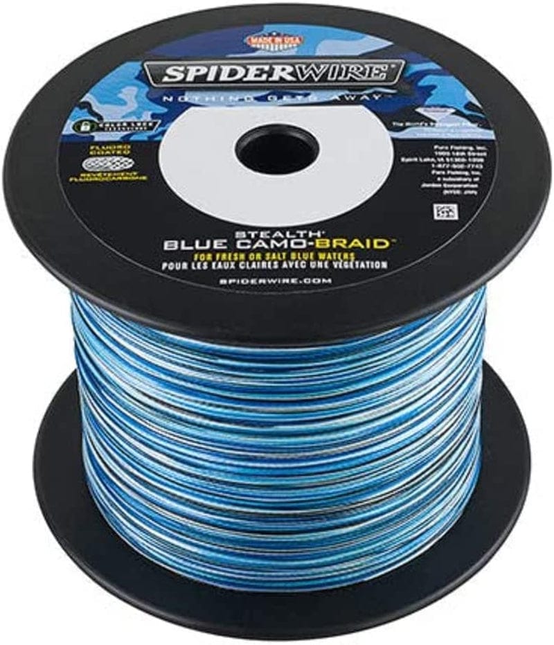 Spiderwire Stealth Braid Fishing Line Sporting Goods > Outdoor Recreation > Fishing > Fishing Lines & Leaders Pure Fishing Blue Camo 30 Pounds 1500 Yards
