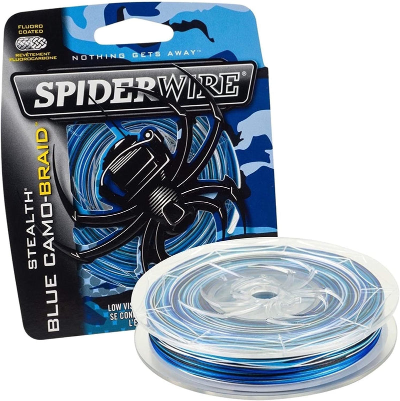 Spiderwire Stealth Braid Fishing Line Sporting Goods > Outdoor Recreation > Fishing > Fishing Lines & Leaders Pure Fishing Blue Camo 50 Pounds 200 Yards