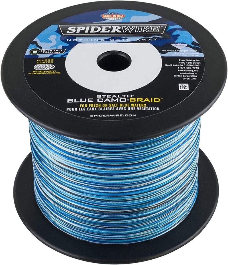 Spiderwire Stealth Braid Fishing Line Sporting Goods > Outdoor Recreation > Fishing > Fishing Lines & Leaders Pure Fishing Blue Camo 20 Pounds 3000 Yards