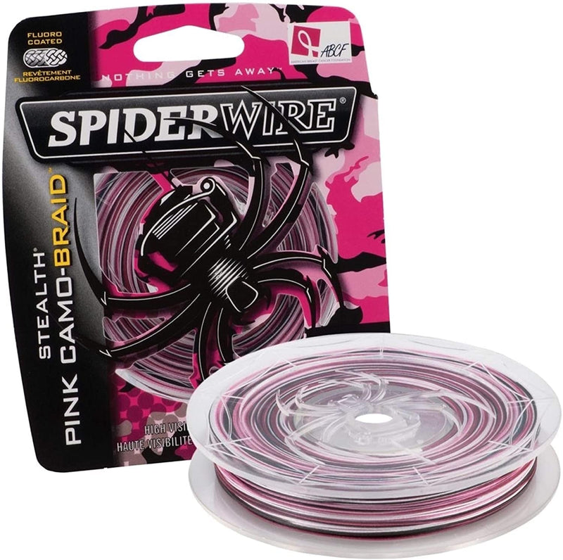 Spiderwire Stealth Braid Fishing Line Sporting Goods > Outdoor Recreation > Fishing > Fishing Lines & Leaders Pure Fishing Pink Camo 50 Pounds 300 Yards