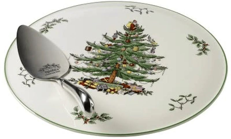 Spode Christmas Tree Sculpted Platter, 19-Inch Home & Garden > Decor > Seasonal & Holiday Decorations& Garden > Decor > Seasonal & Holiday Decorations Spode Christmas Tree Cake Plate and Server  