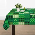 St. Patrick’S Day Tablecloth Square 55 X 55 Inch, Green Lucky Shamrock Striped Table Cloth, Waterproof Spill Proof Four Leaf Clovers Table Cover for Party Holiday Kitchen Dining Room Decoration Home & Garden > Decor > Seasonal & Holiday Decorations ASPMIZ Green 55" × 55" 