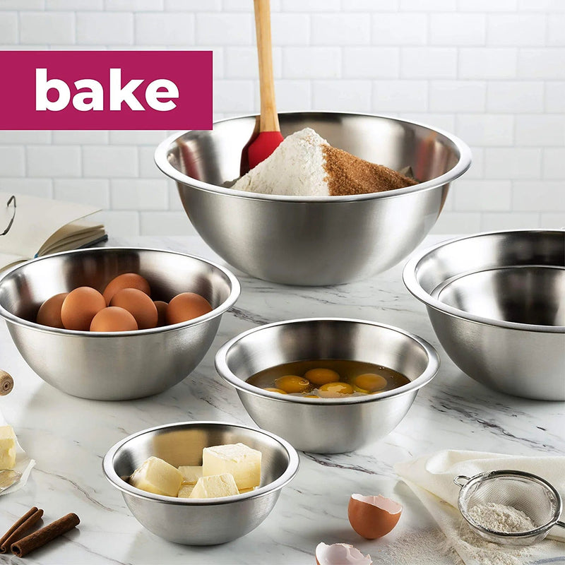 Stainless Steel Mixing Bowls (Set of 6) Stainless Steel Mixing Bowl Set - Easy to Clean, Nesting Bowls for Space Saving Storage, Great for Cooking, Baking, Prepping Animals & Pet Supplies > Pet Supplies > Bird Supplies > Bird Cages & Stands FineDine   