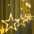 Star Fairy Lights,Curtain String Lights,Twinkle Christmas Lights for Bedroom Wedding Party Home Garden,Indoor Outdoor Hanging Lights,Wall Decorations Home Decor,Warm White Home & Garden > Lighting > Light Ropes & Strings Changzhou Jutai Electronic Co.,Ltd Warm White Star  