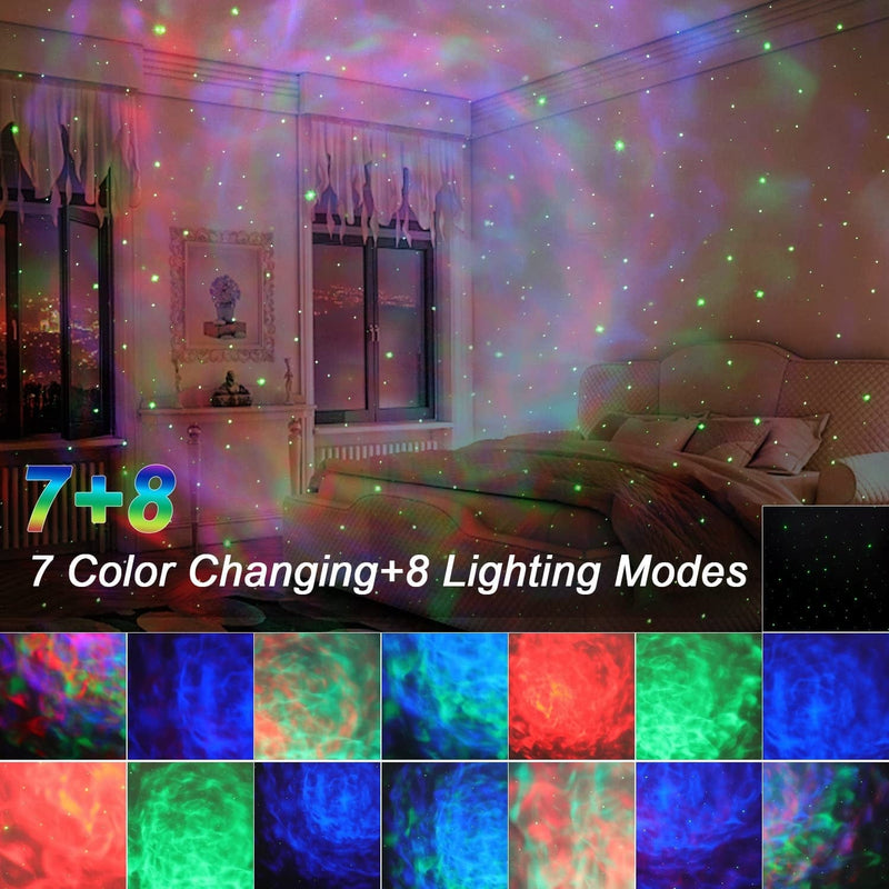Star Projector, Calyla Galaxy Projector for Bedroom,Night Light LED Ocean Wave Movable RGB 8 Lighting Modes with Remote and Music Voice Control,Star Light Projector for Kids Adults Room Décor Home & Garden > Pool & Spa > Pool & Spa Accessories Calyla   