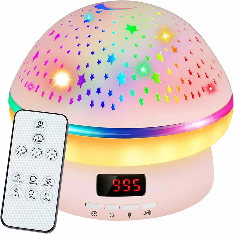 Star Projector Night Light for Kids with Timer, Toys for 3-8 Year Old Girls, Rotatable Galaxy Projector Kids Night Light, Christmas Birthday Gifts for 3-10 Year Old Girls Boys, Girls Pink Room Decor