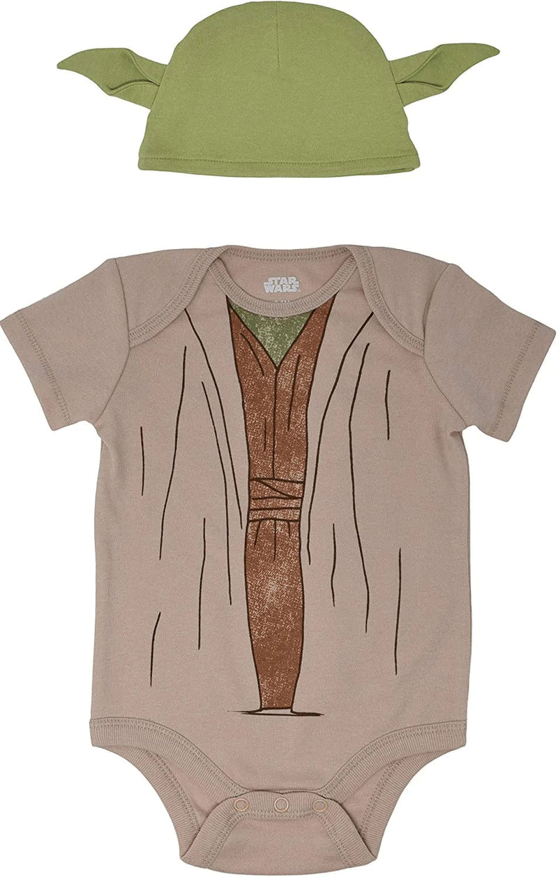 Star Wars The Mandalorian Child Short Sleeve Bodysuit & Hat Set Apparel & Accessories > Costumes & Accessories > Costumes KOL DEALS Yoda 18 Months 