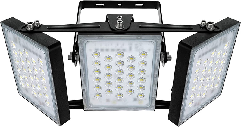 STASUN LED Flood Light Outdoor, 150W 13500Lm Outdoor Lighting, 6000K Daylight White, IP66 Waterproof outside Floodlight Exterior Security Light with 3 Adjustable Heads for Yard, Street, Parking Lot Home & Garden > Lighting > Flood & Spot Lights STASUN Daylight White 150W Dimmable 