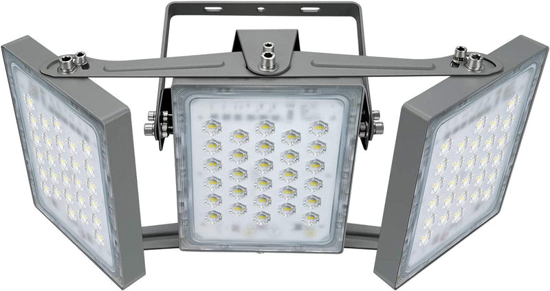 STASUN LED Flood Light Outdoor, 150W 13500Lm Outdoor Lighting with 330° Lighting Angle, 5000K, 3 Adjustable Heads, IP65 Waterproof LED Exterior Security Area Lights for Yard, Parking Lot, ETL Listed Home & Garden > Lighting > Flood & Spot Lights STASUN Daylight White 150W-Dimmable 