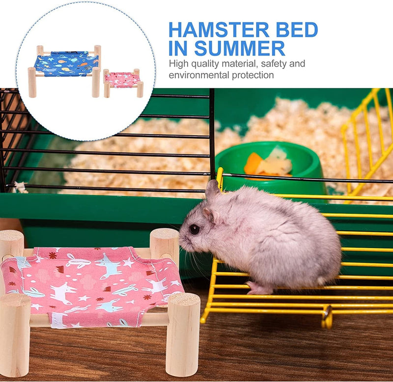 STOBOK 2Pcs Guinea Pig Hammock Bed Elevated Hamster Hammock Bed Small Animal Sofa Chinchilla Lounge Hedgehog Cage Nest Room Accessories