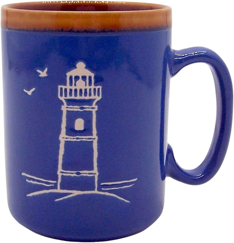 Stoneware Hand Glazed Moose Coffee Mug, Nautical Drinkware, Novelty Mug, 4.5 Inches Home & Garden > Kitchen & Dining > Tableware > Drinkware Wowser Lighthouse Mug  
