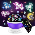 STRAWBETTER Dinosaur Night Light for Kids Toys 2-In-1 Dinosaurs & Star Projector for Boy 3 4 5 6 7 8 9 10 11 12 Year Old Gifts Rotating Nights Lights Lamp for Age 3-12 Boys Bedroom Christmas Decor Home & Garden > Lighting > Night Lights & Ambient Lighting STRAWBETTER Unicorn-purple  