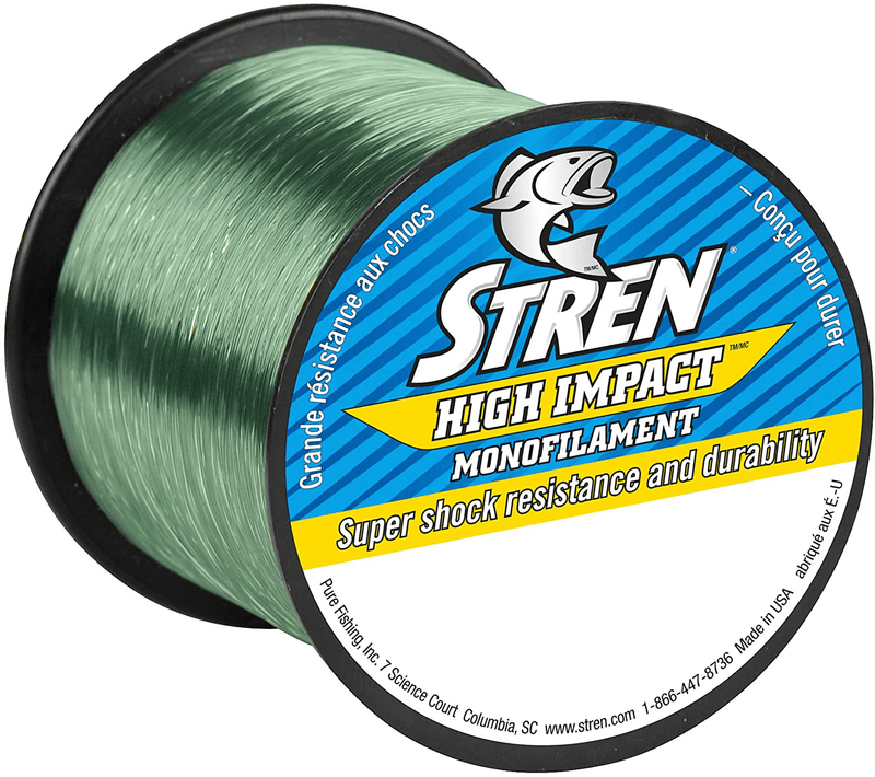 Stren High Impact Monofilament Fishing Line Sporting Goods > Outdoor Recreation > Fishing > Fishing Lines & Leaders Stren Lo-Vis Green 10 Pounds 1275 Yards