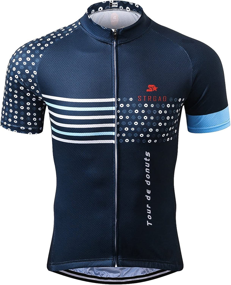Strgao Men'S Cycling Jersey Bike Short Sleeve Shirt Sporting Goods > Outdoor Recreation > Cycling > Cycling Apparel & Accessories LLAI STRGAO   