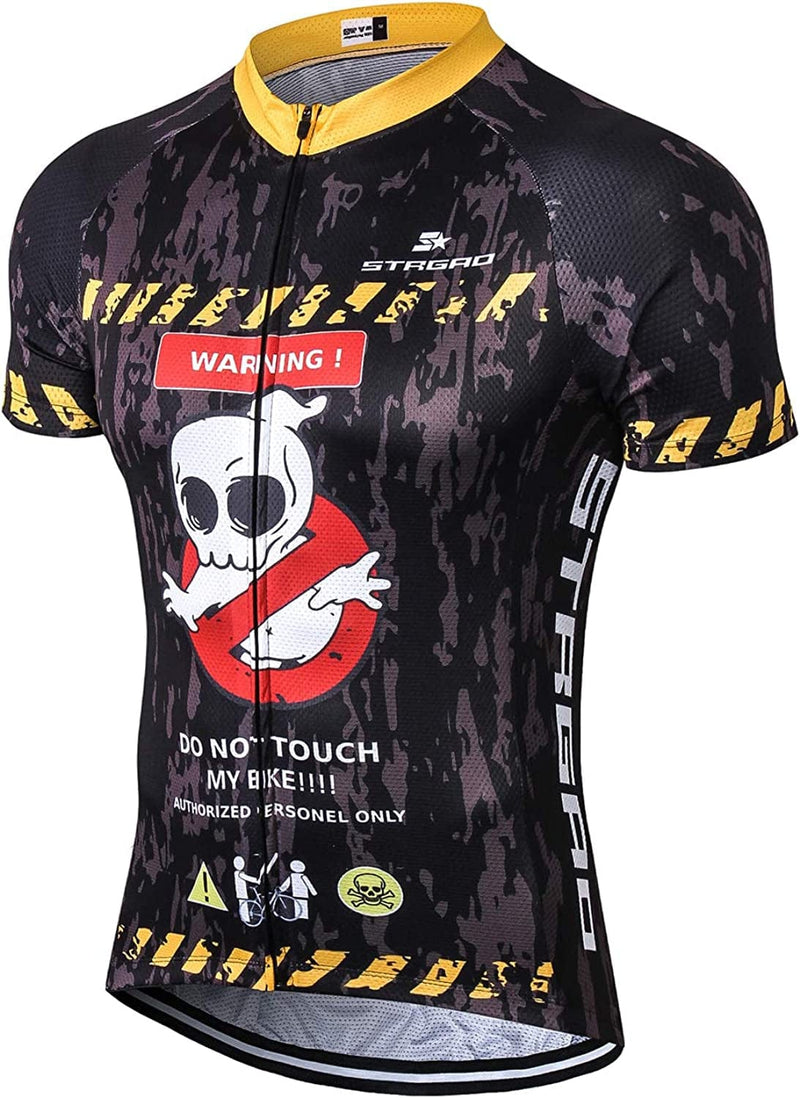 Strgao Men'S Cycling Jersey Bike Short Sleeve Shirt Sporting Goods > Outdoor Recreation > Cycling > Cycling Apparel & Accessories LLAI STRGAO Da Bai 3X-Large 