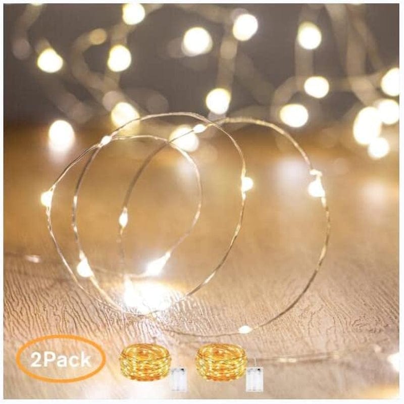 String Lights,Waterproof LED String Lights,10Ft/30 Leds Fairy String Lights Starry ,Battery Operated String Lights for Indoor&Outdoor Decoration Wedding Home Parties Christmas Holiday.(Warm White) Home & Garden > Lighting > Light Ropes & Strings XINKAITE Warm White 10ft*2pcs 