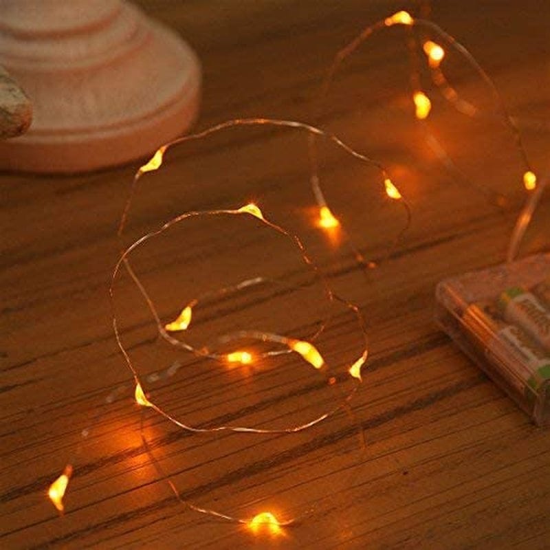String Lights,Waterproof LED String Lights,10Ft/30 Leds Fairy String Lights Starry ,Battery Operated String Lights for Indoor&Outdoor Decoration Wedding Home Parties Christmas Holiday.(Warm White) Home & Garden > Lighting > Light Ropes & Strings XINKAITE Orange 10ft 