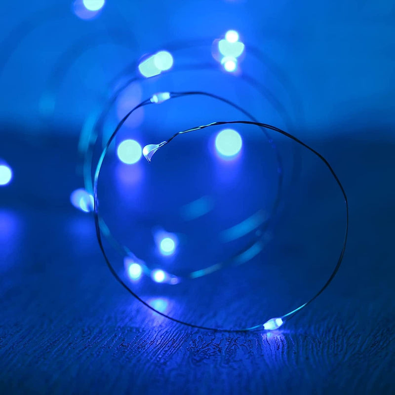 String Lights,Waterproof LED String Lights,10Ft/30 Leds Fairy String Lights Starry ,Battery Operated String Lights for Indoor&Outdoor Decoration Wedding Home Parties Christmas Holiday.(Warm White) Home & Garden > Lighting > Light Ropes & Strings XINKAITE Blue 10ft 