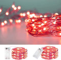 String Lights, Waterproof LED String Lights,2 Pack 20Ft 60 LED Festival Decorations Crafting Battery Powered Copper Wire Starry Fairy Lights (Multicolor) Home & Garden > Lighting > Light Ropes & Strings Baisico Red  