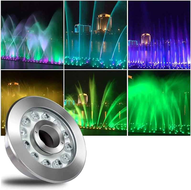 Submersible LED Underwater Light - IP68 Waterproof Embedded Fountain Pool Spotlight, Stainless Steel Color Landscape Lights, 12V Park Square LED Light, for Garden, Patio, Stairs Home & Garden > Pool & Spa > Pool & Spa Accessories ZJLDM RGB (Red, Green, Blue) 6w(24v) 