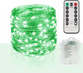 SUDDUS 33Ft 100 LED Outdoor String Lights, Warm White Fairy Lights Battery Operated with Remote, Led Twinkle Lights for Bedroom, Dorm, Backyard, Wedding, Tree, Mason Jar, Wall, Christmas Home & Garden > Lighting > Light Ropes & Strings SUDDUS Green 100 LED 