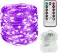 SUDDUS 33Ft 100 LED Outdoor String Lights, Warm White Fairy Lights Battery Operated with Remote, Led Twinkle Lights for Bedroom, Dorm, Backyard, Wedding, Tree, Mason Jar, Wall, Christmas Home & Garden > Lighting > Light Ropes & Strings SUDDUS Purple 200 LED 