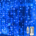 Suddus Curtain Lights for Bedroom, 200 Led Hanging String Lights Outdoor Waterproof, Fairy Curtain Lights for Backdrop, Window, Wall, Wedding, Party, Garden, Porch, Brithday Decorations Warm White Home & Garden > Lighting > Light Ropes & Strings SUDDUS Blue 200LED 