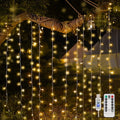 Suddus Curtain Lights for Bedroom, 200 Led Hanging String Lights Outdoor Waterproof, Fairy Curtain Lights for Backdrop, Window, Wall, Wedding, Party, Garden, Porch, Brithday Decorations Warm White Home & Garden > Lighting > Light Ropes & Strings SUDDUS Warm White 200 LED 