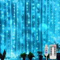 Suddus Curtain Lights for Bedroom, 200 Led Hanging String Lights Outdoor Waterproof, Fairy Curtain Lights for Backdrop, Window, Wall, Wedding, Party, Garden, Porch, Brithday Decorations Warm White Home & Garden > Lighting > Light Ropes & Strings SUDDUS Aqua 200 LED 