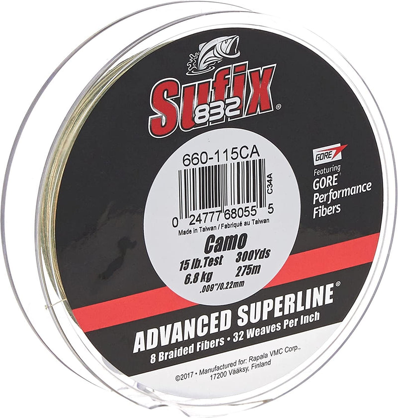 Sufix 832 Braid Camo Sporting Goods > Outdoor Recreation > Fishing > Fishing Lines & Leaders Rapala 15 Pound, 300 Yards  