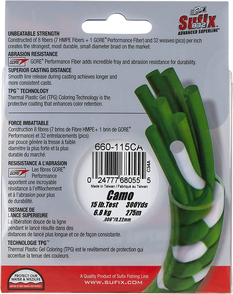 Sufix 832 Braid Camo Sporting Goods > Outdoor Recreation > Fishing > Fishing Lines & Leaders Rapala   