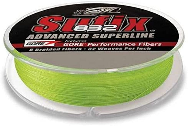 Sufix 832 Braid Line-1200 Yards (Neon Lime, 65-Pound)