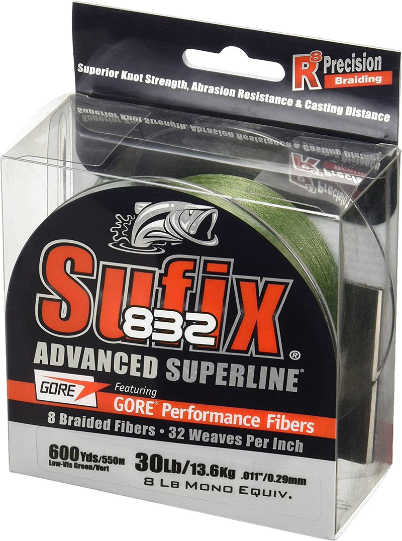 Sufix 832 Braid Line-600 Yards (Green, 50-Pound) Sporting Goods > Outdoor Recreation > Fishing > Fishing Lines & Leaders Rapala   