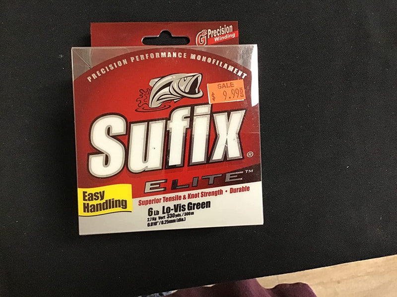 Sufix Elite 6 Lb Fishing Line (330 YD Spool) Sporting Goods > Outdoor Recreation > Fishing > Fishing Lines & Leaders Sufix Low Vis Green  