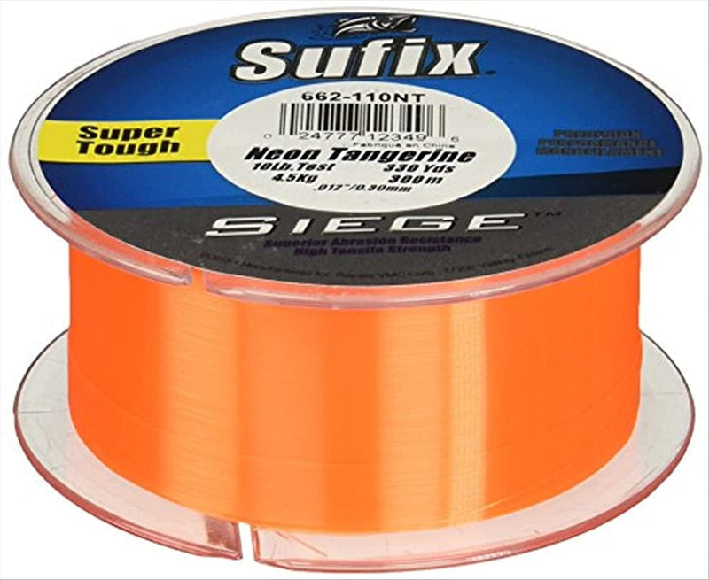 Sufix Siege 330-Yards Spool Size Fishing Line Sporting Goods > Outdoor Recreation > Fishing > Fishing Lines & Leaders Sufix Neon Tangerine 8 lbs 