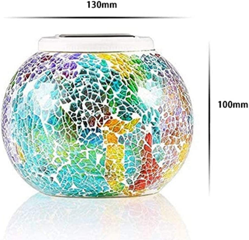 Sunkite Solar Table Lights Outdoor Indoor Color Changing Crackle Crystal Glass Night Lights,Waterproof Solar Powered Mosaic Glass Lamp,For Home Room Decorations Christmas(Multicolor) Home & Garden > Lighting > Lamps SunKite   