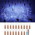 Sunkite Wine Bottle String Lights with Cork,18 Pack 20 LED 2M Battery Operated Mini Silver Copper Wire Fairy Lights for DIY Party Wedding Table Centerpieces Decor (Cool White) Home & Garden > Lighting > Light Ropes & Strings SunKite Cool White  