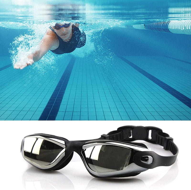 Sunshineface Swimming Goggles Cap Set Waterproof Ear Plugs with Adjustable Strap Protection Lens for Adults Sporting Goods > Outdoor Recreation > Boating & Water Sports > Swimming SunshineFace   