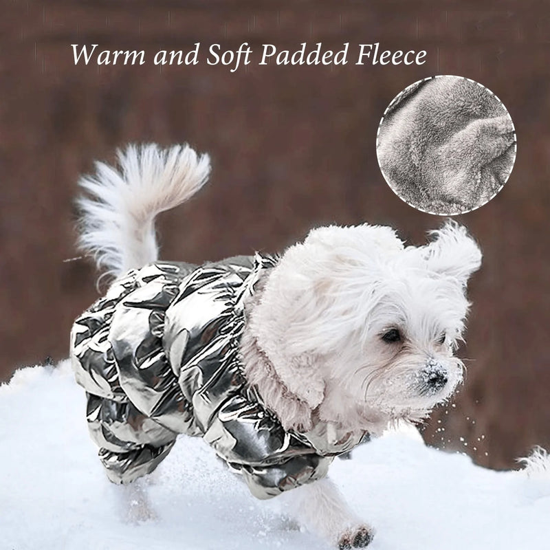 Sunteelong Winter Puppy Dog Coat Waterproof Pet Clothes Windproof Dog Snowsuit Warm Fleece Padded Winter Pet Clothes for Small Dogs Animals & Pet Supplies > Pet Supplies > Cat Supplies > Cat Apparel SunteeLong   
